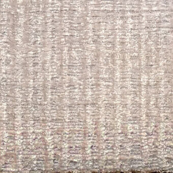 Woven fabric sample, light beige and brown, displaying a dense vertical pattern with a matte finish and textured, crinkled surface.